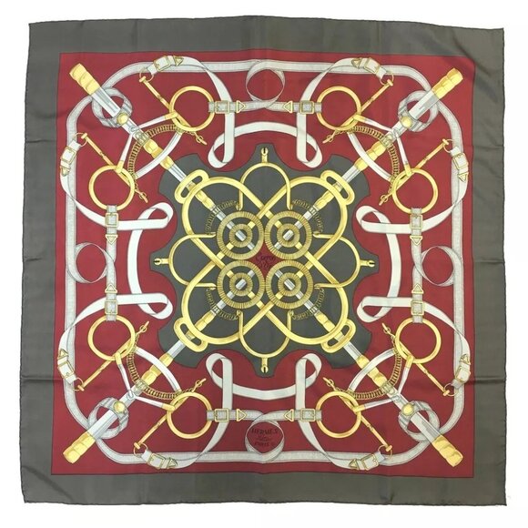 690177AH (S2) Hermes Scarf Eperon D'or Carre 90 Multicolor Silk - Picture 1 of 10